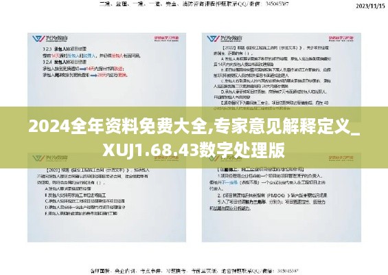 2024全年资料免费大全,专家意见解释定义_XUJ1.68.43数字处理版