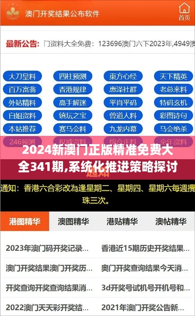 2024新澳门正版精准免费大全341期,系统化推进策略探讨_PalmOS11.291