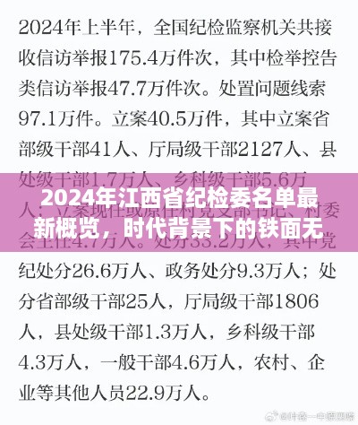 2024年江西省纪检委名单全景，时代背景下的铁腕守护先锋