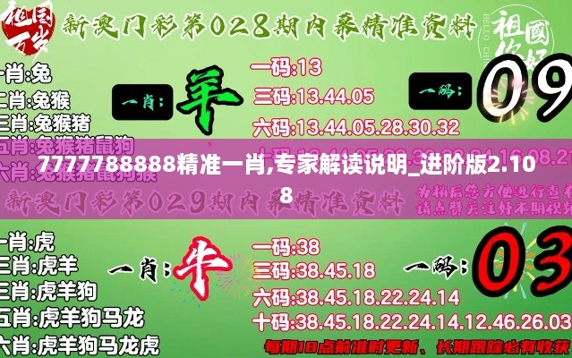 7777788888精准一肖,专家解读说明_进阶版2.108