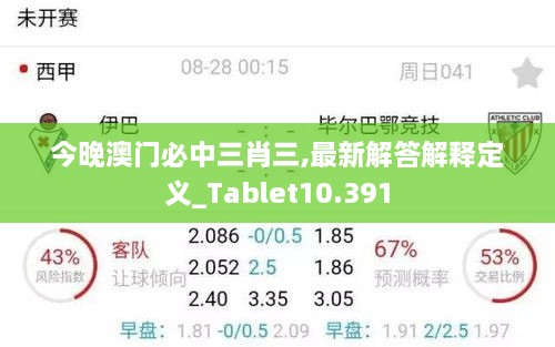 今晚澳门必中三肖三,最新解答解释定义_Tablet10.391