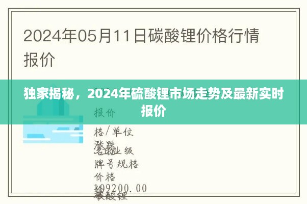 独家揭秘，硫酸锂市场走势预测与实时报价（2024年）