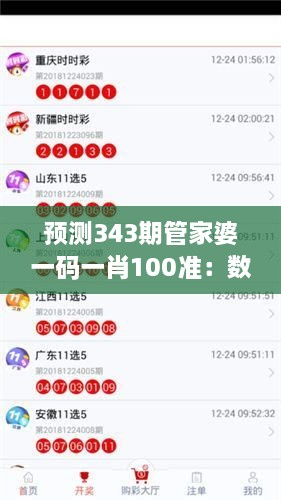 预测343期管家婆一码一肖100准：数据挖掘的预测力量