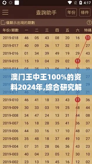 澳门王中王100%的资料2024年,综合研究解释定义_MR6.546