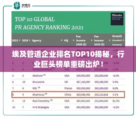 埃及管道企业排名TOP10揭秘，行业巨头榜单重磅出炉！