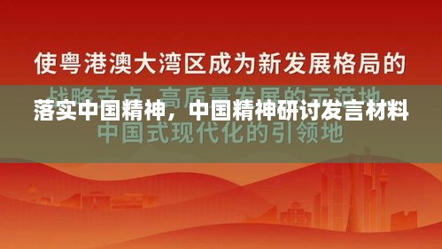 落实中国精神，中国精神研讨发言材料 