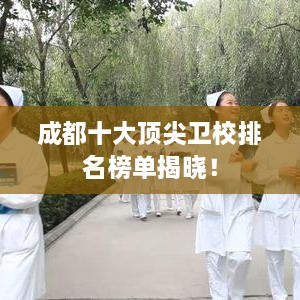 成都十大顶尖卫校排名榜单揭晓！