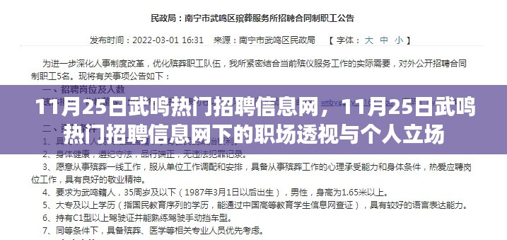 11月25日武鸣热门招聘信息网及职场透视与个人立场探讨