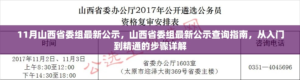 山西省委组最新公示详解，从查询入门到精通的指南