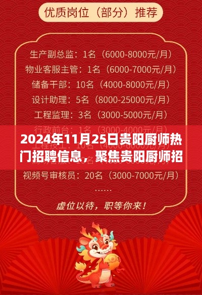 2024年11月贵阳厨师热门招聘信息解析与行业趋势展望