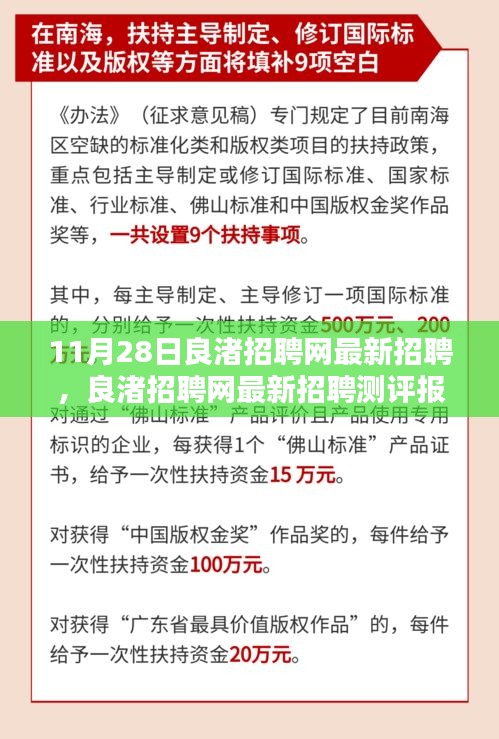 良渚招聘网最新招聘测评报告发布（11月28日）