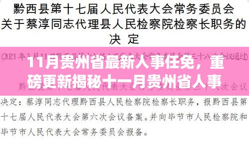 揭秘贵州省人事任免大动作，十一月重磅更新开启新篇章