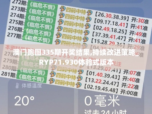 澳门跑图335期开奖结果,持续改进策略_RYP71.930体验式版本