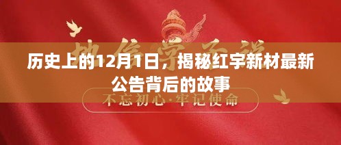 揭秘红宇新材最新公告背后的故事，历史上的12月1日回顾