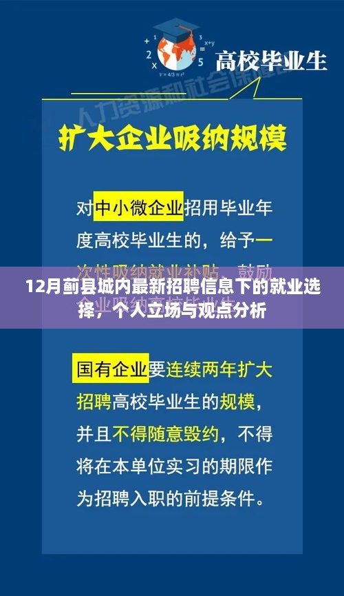 12月蓟县城内最新招聘信息下的就业选择，个人立场与观点深度剖析