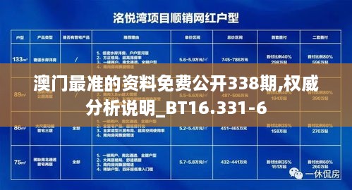 澳门最准的资料免费公开338期,权威分析说明_BT16.331-6