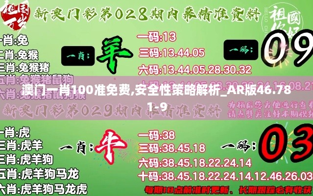 澳门一肖100准免费,安全性策略解析_AR版46.781-9