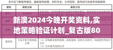 新澳2024今晚开奖资料,实地策略验证计划_复古版80.235-6