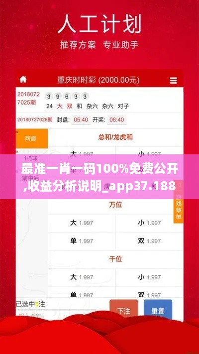 最准一肖一码100%免费公开,收益分析说明_app37.188-2