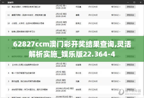 62827ccm澳门彩开奖结果查询,灵活解析实施_娱乐版22.364-4