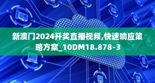 新澳门2024开奖直播视频,快速响应策略方案_10DM18.878-3