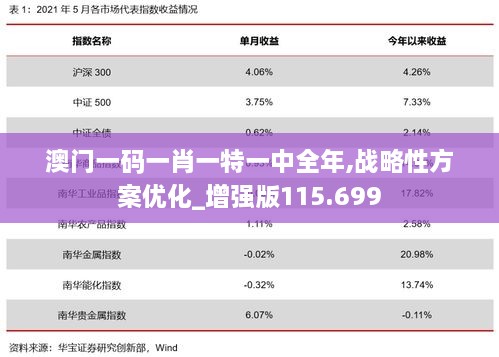 澳门一码一肖一特一中全年,战略性方案优化_增强版115.699