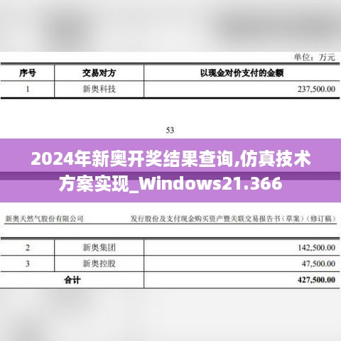 2024年新奥开奖结果查询,仿真技术方案实现_Windows21.366