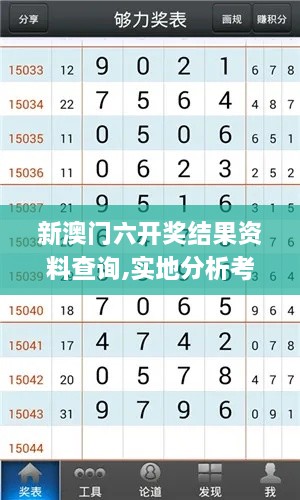 新澳门六开奖结果资料查询,实地分析考察数据_安卓2.910