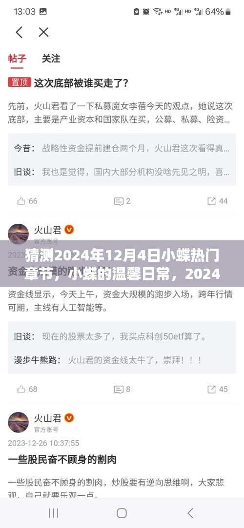 小蝶的温馨日常与秘密章节，友情之光闪耀2024年12月4日