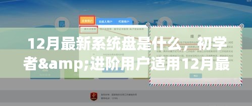 初学者与进阶用户适用的12月最新系统盘安装全攻略