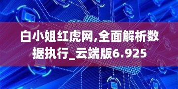 白小姐红虎网,全面解析数据执行_云端版6.925