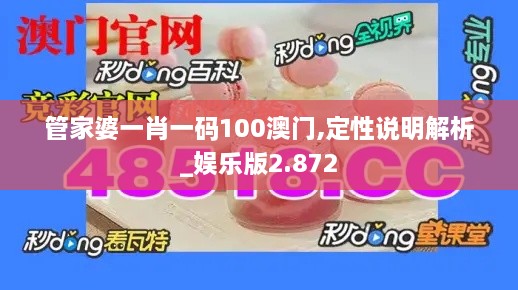 管家婆一肖一码100澳门,定性说明解析_娱乐版2.872