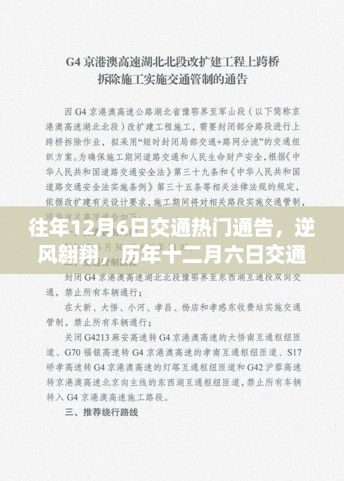 历年十二月六日交通热门通告回顾，逆风翱翔的励志成长之路