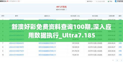 新澳好彩免费资料查询100期,深入应用数据执行_Ultra7.185