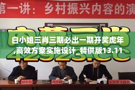 白小姐三肖三期必出一期开奖虎年,高效方案实施设计_特供版13.110