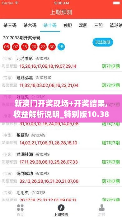 新澳门开奖现场+开奖结果,收益解析说明_特别版10.381