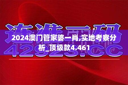 2024澳门管家婆一肖,实地考察分析_顶级款4.461