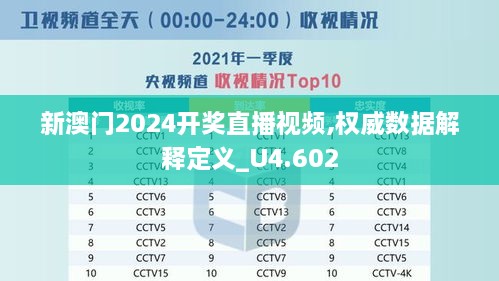 新澳门2024开奖直播视频,权威数据解释定义_U4.602