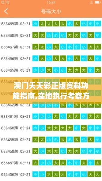 澳门天天彩正版资料功能指南,实地执行考察方案_tool7.663