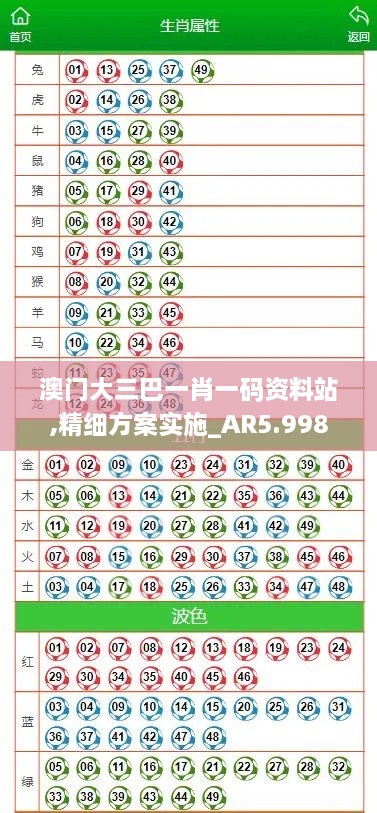 澳门大三巴一肖一码资料站,精细方案实施_AR5.998