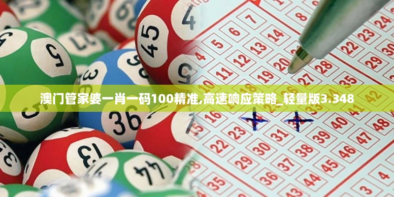 澳门管家婆一肖一码100精准,高速响应策略_轻量版3.348