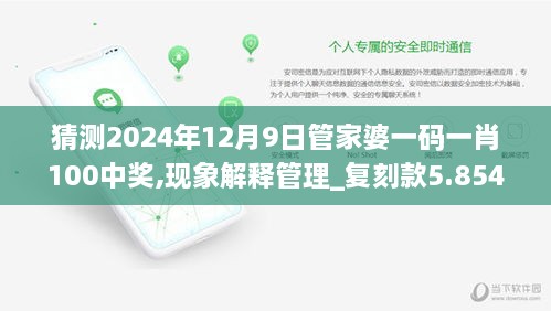 猜测2024年12月9日管家婆一码一肖100中奖,现象解释管理_复刻款5.854