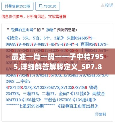 最准一肖一码一一子中特7955,详细解答解释定义_SP7.898