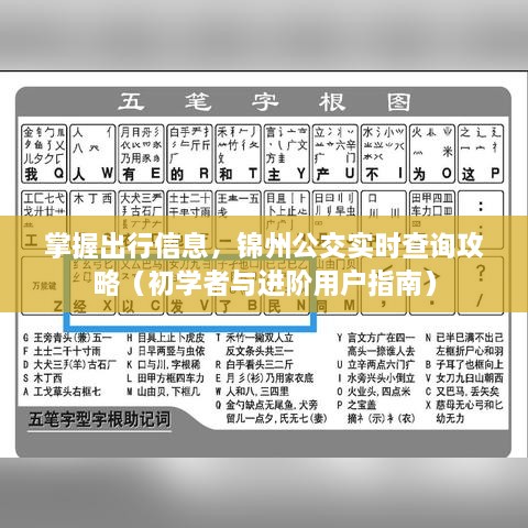 锦州公交实时查询攻略，出行信息掌握，初学者与进阶用户指南