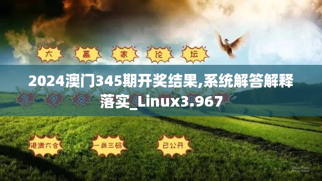 2024澳门345期开奖结果,系统解答解释落实_Linux3.967