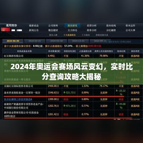 揭秘实时比分查询攻略，2024年奥运会赛场风云变幻