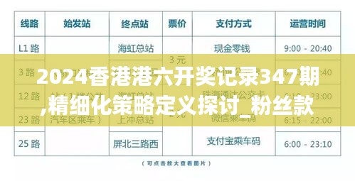 2024香港港六开奖记录347期,精细化策略定义探讨_粉丝款7.103