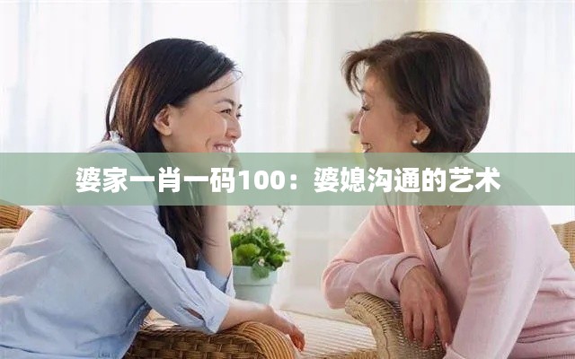 婆家一肖一码100：婆媳沟通的艺术