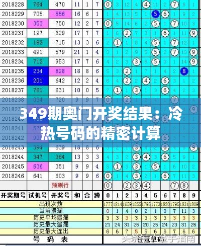 349期奥门开奖结果：冷热号码的精密计算