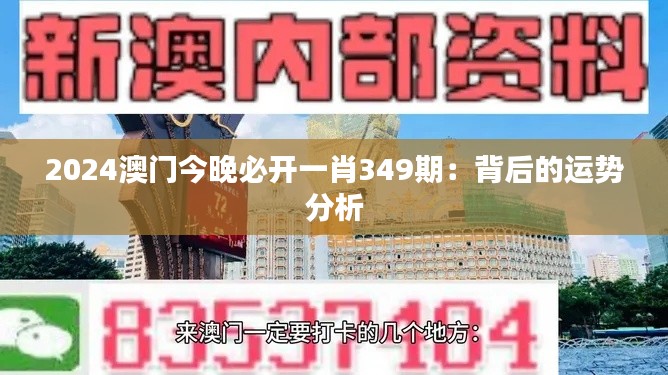 2024澳门今晚必开一肖349期：背后的运势分析